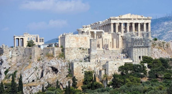 Vistas de la Acrópolis de Grecia.